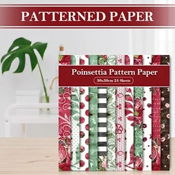 Whaline Christmas Scrapbook Paper 24 Pack, Double-Sided