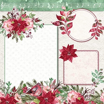 Whaline Christmas Scrapbook Paper 24 Pack, Double-Sided