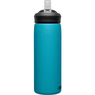 CamelBak eddy+ Water Bottle with Straw 20oz - Insulated Stainless Steel, Larkspur