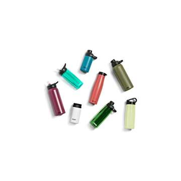 CamelBak eddy+ Water Bottle with Straw 20oz - Insulated Stainless Steel, Larkspur