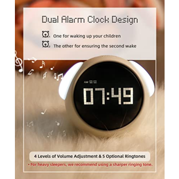 MikoDream Kids Alarm Clock with Night Light and Emojis