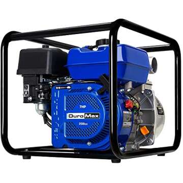 DuroMax XP652WP 208cc 158-Gpm 3600-Rpm 2-Inch Gasoline Engine Portable Water Pump, 50 State Approved...