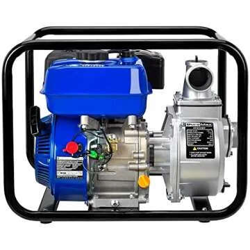 DuroMax XP652WP 208cc 158-Gpm 3600-Rpm 2-Inch Gasoline Engine Portable Water Pump, 50 State Approved, XP652WP, Blue