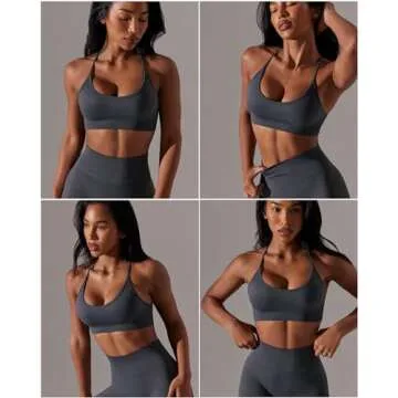 RUNNING GIRL Crisscross Back Seamless Padded Sports Bra