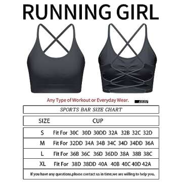 RUNNING GIRL Crisscross Back Seamless Padded Sports Bra