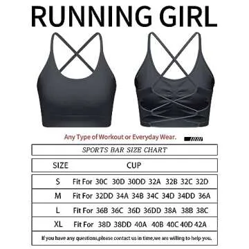 RUNNING GIRL Crisscross Back Seamless Padded Sports Bra