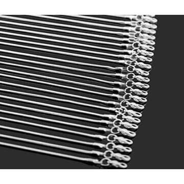 Snake Chains Necklace 24pcs 925 Silver Plated 1.2mm DIY Charms Link with Lobster Clasps for Jewelry Making (16 inch)