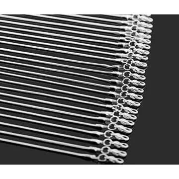 Snake Chains Necklace 24pcs 925 Silver Plated 1.2mm DIY Charms Link with Lobster Clasps for Jewelry Making (16 inch)