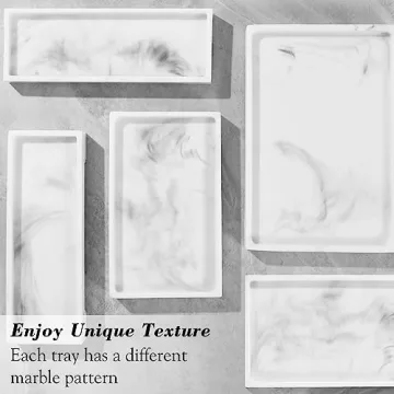Luxspire Marble Bathroom Tray for Stylish Organization