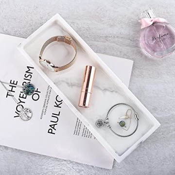 Luxspire Marble Bathroom Tray for Stylish Organization