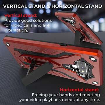 Kitoo Galaxy Note 9 Case with Kickstand & Protection