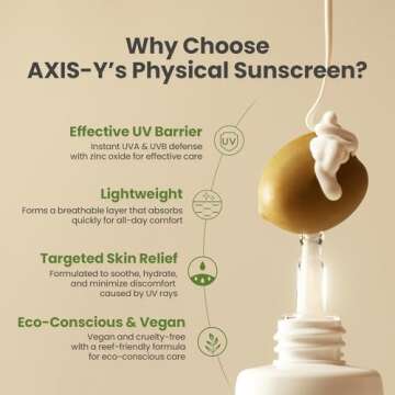 AXIS-Y Complete No-Stress Physical Sunscreen V3 - SPF 50 Mineral Sunscreen with 2% Niacinamide, Zinc Oxide Sunblock for Broad Spectrum Sun Care - Vegan Korean Skin Care -1.69 fl. oz.