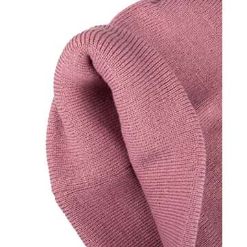 Levi's Classic Warm Winter Knit Beanie Cap Fleece Lined for Men and Women Beanie Hat, Pink Solid, One Size