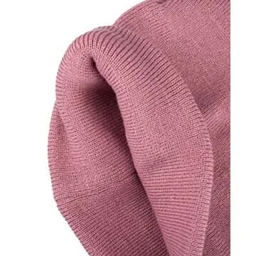 Levi's Classic Warm Winter Knit Beanie Cap Fleece Lined for Men and Women Beanie Hat, Pink Solid, One Size