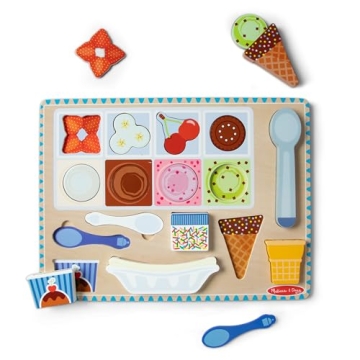 Melissa & Doug Ice Cream Puzzle Play Set for Toddlers