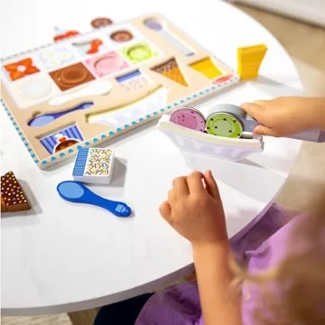 Melissa & Doug Ice Cream Puzzle Play Set for Toddlers