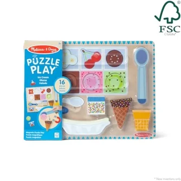 Melissa & Doug Ice Cream Puzzle Play Set for Toddlers