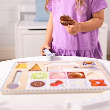 Melissa & Doug Ice Cream Puzzle Play Set for Toddlers