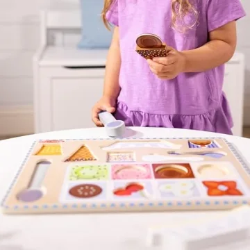 Melissa & Doug Ice Cream Puzzle Play Set for Toddlers