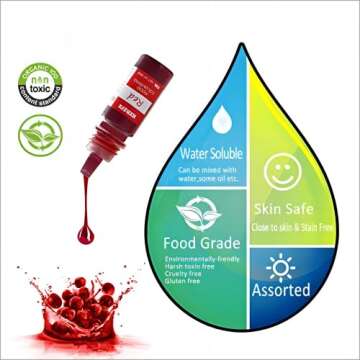 Food Coloring - 24 Color Rainbow Fondant Cake Food Coloring Set for Baking,Decorating,Icing and Cooking - Neon Liquid Food Color Dye for Slime, Soap Making Kit and DIY Crafts.25 fl.oz.(6ml) Bottles