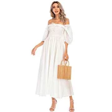 R.Vivimos Backless Summer Cotton Ruffled Flowy Dress