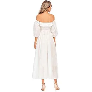 R.Vivimos Backless Summer Cotton Ruffled Flowy Dress