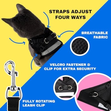 Travel Cat Harness and Leash Set for Safe Outdoor Adventures