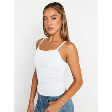 Trendy Queen Women's Summer White Tank Top - Stylish Comfort