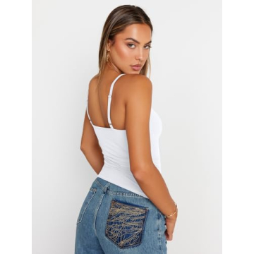 Trendy Queen Women's Summer White Tank Top - Stylish Comfort