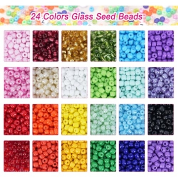 DICOBD 5040pcs Glass Seed Beads Kit for Jewelry Making