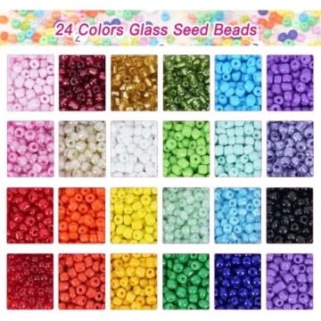 DICOBD 5040pcs Glass Seed Beads Kit for Jewelry Making
