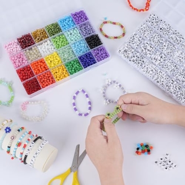 DICOBD 5040pcs Glass Seed Beads Kit for Jewelry Making