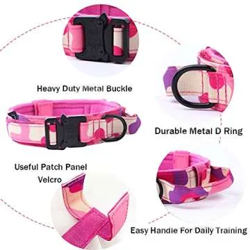 Durable Tactical Dog Collar Set with Adjustable Leash and Handle