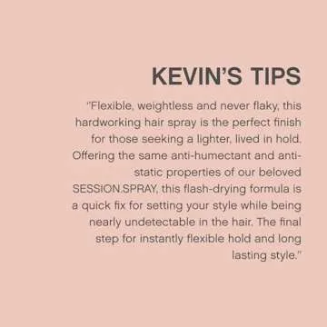 KEVIN.MURPHY SESSION.SPRAY FLEX - Flexible Finishing Hair Spray - For All Hair Types - Lightweight Hold - Humidity Resistant Hair Care - Travel Size - 100 mL / 3.4 fl oz