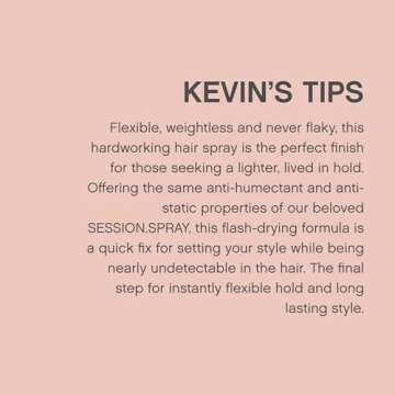KEVIN.MURPHY SESSION.SPRAY FLEX - Flexible Finishing Hair Spray - For All Hair Types - Lightweight Hold - Humidity Resistant Hair Care - Travel Size - 100 mL / 3.4 fl oz