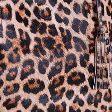 Humble Chic Large Vegan Leather Tote Bag - Reversible Shoulder Handbag Purse for Women - Oversized Lightweight Top Handle Two-in-One Carry-All, Leopard & Saddle Brown, Camel, Cognac, Black, Tan