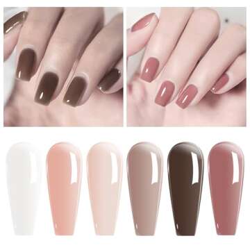 Vishine Jelly UV Gel Nail Polish Set - Natural Pink Nude Colors 8ml