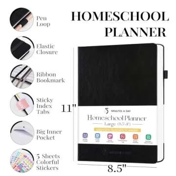 Homeschool Planner 2025 - Undated Teacher & Lesson Plan Book, Home School Planner for Mom, Large 8.5...