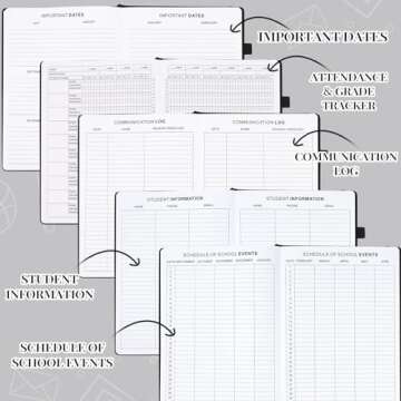 Homeschool Planner 2025 - Undated Teacher & Lesson Plan Book, Home School Planner for Mom, Large 8.5 * 11' Weekly Monthly Daily Family & Homeschool Organization - Black
