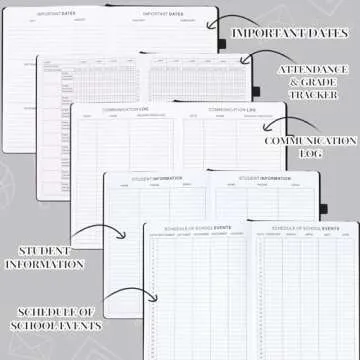 Homeschool Planner 2025 - Undated Teacher & Lesson Plan Book, Home School Planner for Mom, Large 8.5 * 11' Weekly Monthly Daily Family & Homeschool Organization - Black