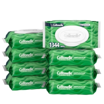 Cottonelle GentlePlus Flushable Wet Wipes - 16 Packs, 672 Total Wipes with Aloe & Vitamin E