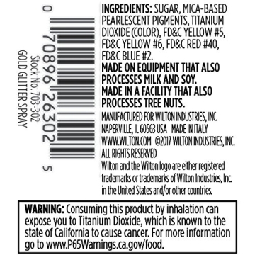 Wilton Edible Gold Glitter Spray for Stellar Cake Decorating