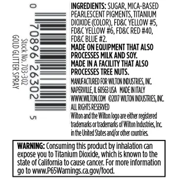 Wilton Edible Gold Glitter Spray for Stellar Cake Decorating