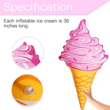 Giant Inflatable Ice Cream Cone Set for Summer Fun