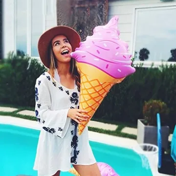 Giant Inflatable Ice Cream Cone Set for Summer Fun