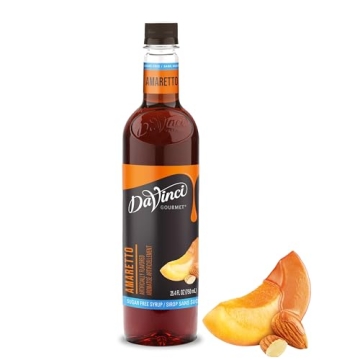 DaVinci Gourmet Sugar-Free Amaretto Syrup – 25.4 Fl Oz Bottle