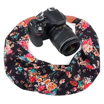 Wolven Soft Scarf Camera Strap - Stylish & Adjustable for All Cameras