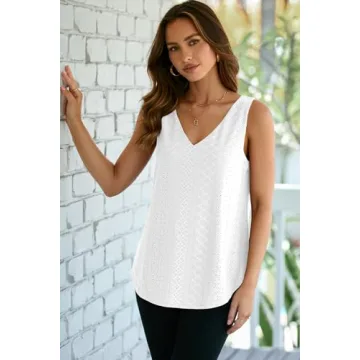 BLENCOT Women's Summer Trendy V Neck Tank Top