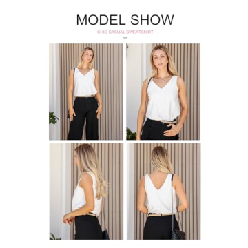 BLENCOT Women's Summer Trendy V Neck Tank Top