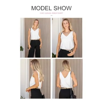 BLENCOT Women's Summer Trendy V Neck Tank Top